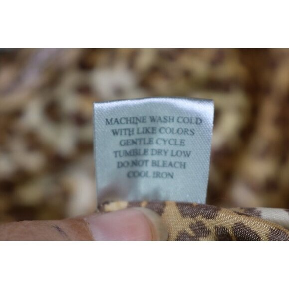 Kathryn Leopard Print Satin Pajama Set-Size Medium-Sleeveless - Picture 13 of 16